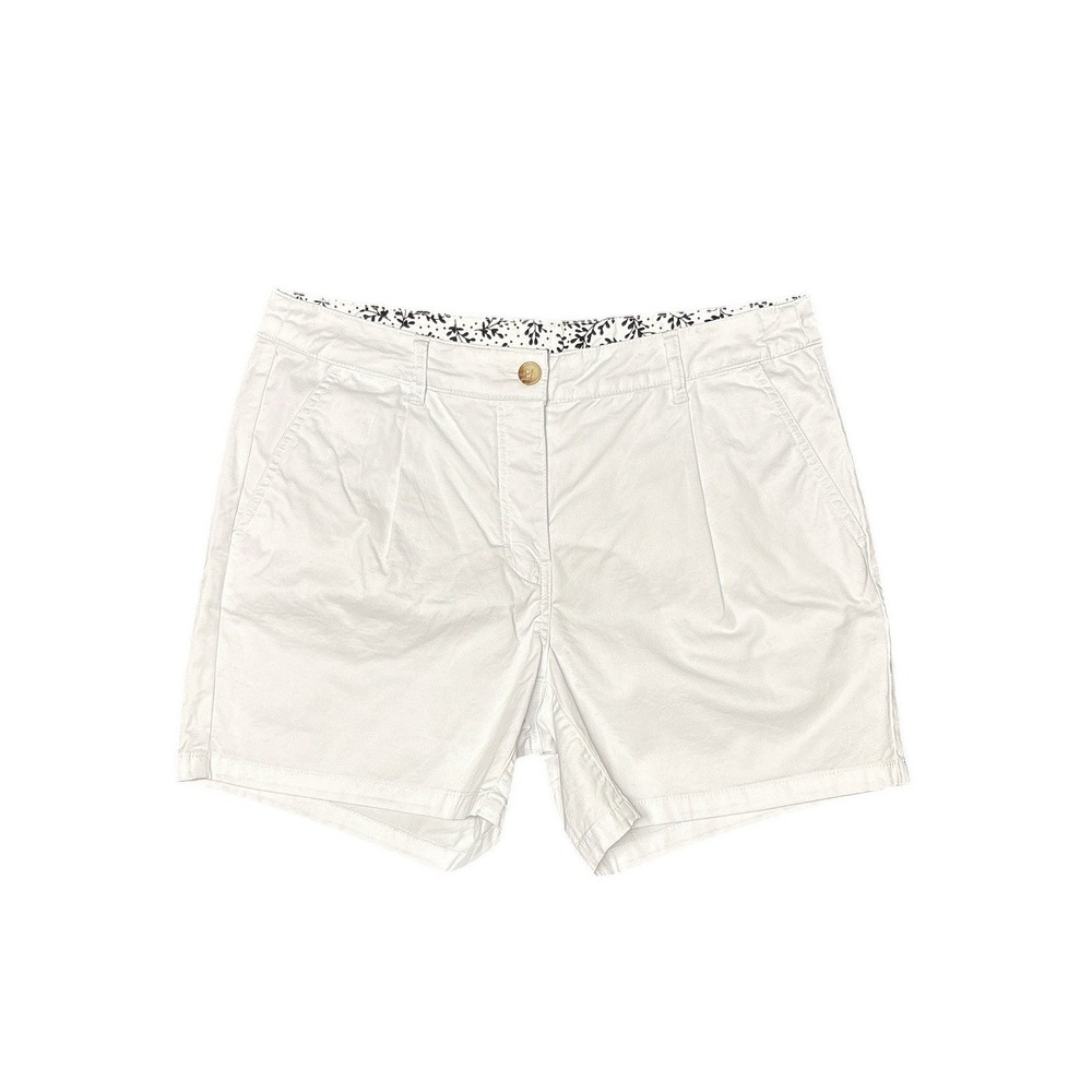 Tribal Womens White Chino Shorts Size‎ 8 Mid Rise Front Pockets NWT
